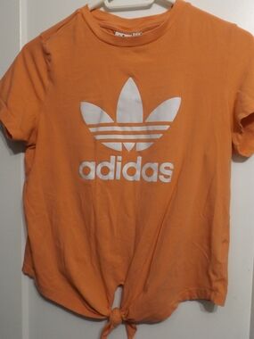 Adidas Originals Trefoil Tie-Front T-Shirt – Women's Small